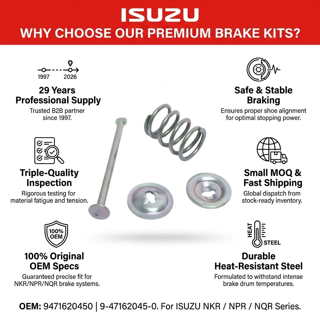 9471620450 9-47162045-0 Shoe Hold Down Pin For Isuzu NKR NPR NQR