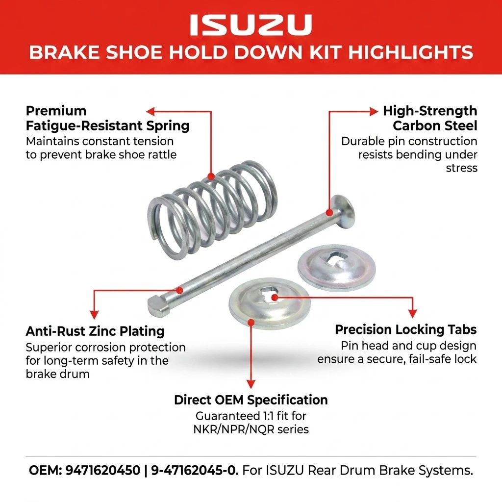9471620450 9-47162045-0 Shoe Hold Down Pin For Isuzu NKR NPR NQR
